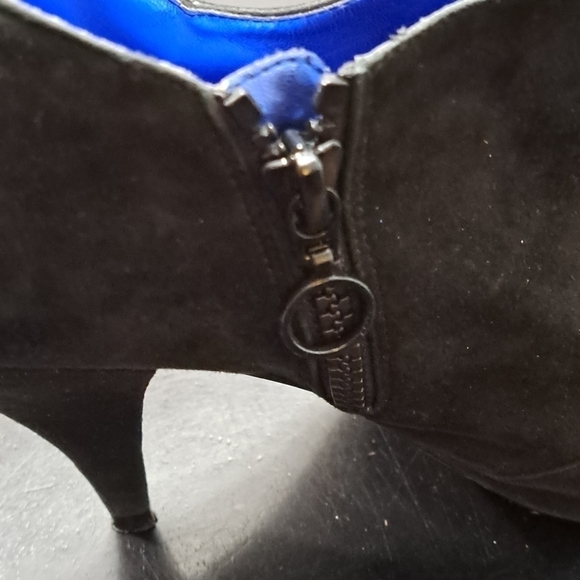 Sigerson Morrison Suede Booties With Blue Gems - Picture 9 of 10